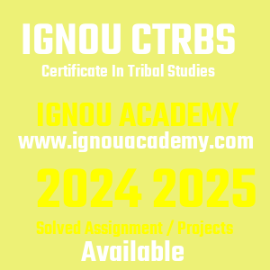IGNOU CTRBS SOLVED ASSIGNMENT 2024 2025